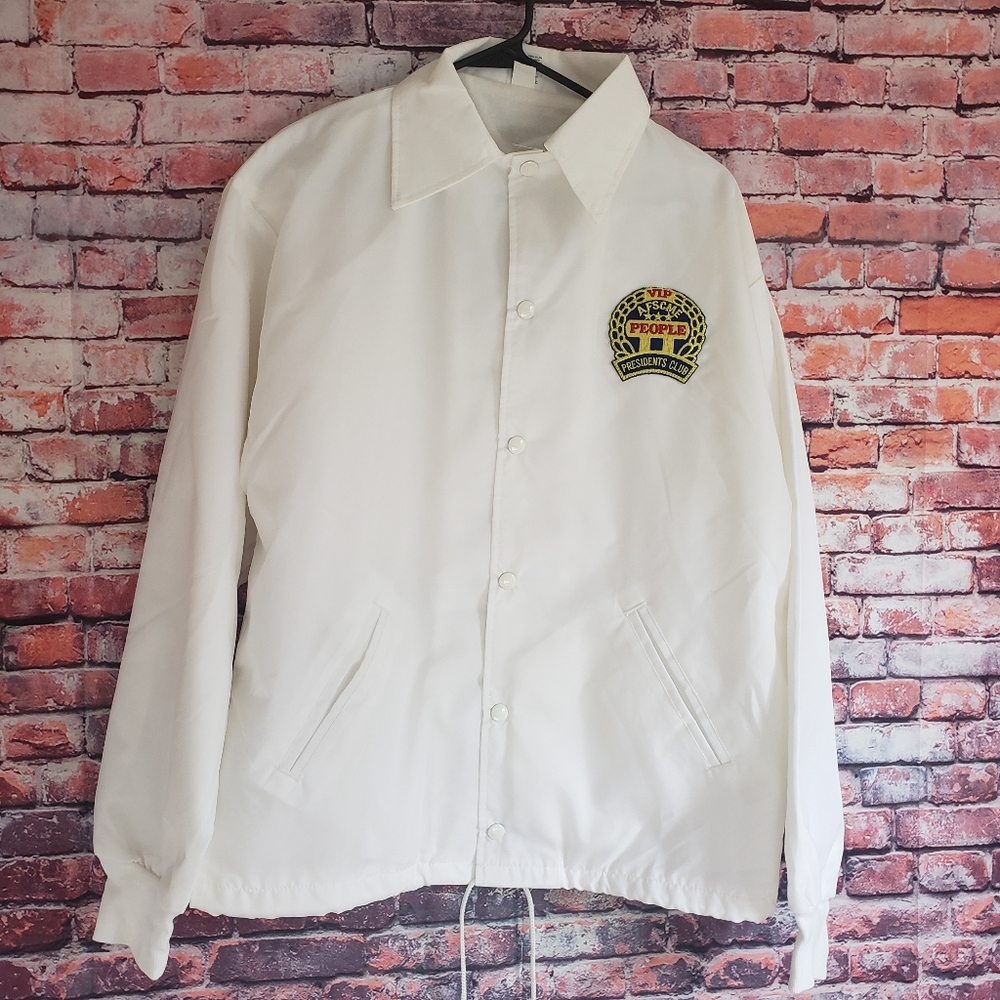 AFSCME Windjammer Jacket Vintage 80s VIP PEOPLE Pr